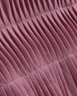 Twisted Pleat Tank in Silk Georgette