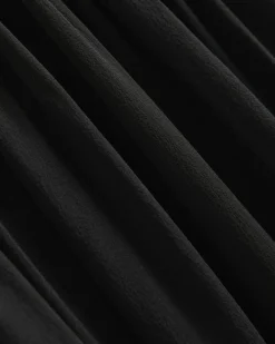 Twisted Pleated Mini Dress in Silk Georgette