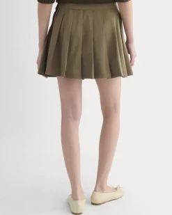 Utility Pleated Mini Skirt