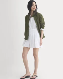 Utility Pleated Mini Skirt