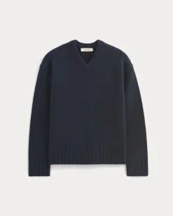 V-Neck Sweater in Extrafine Luxe Merino