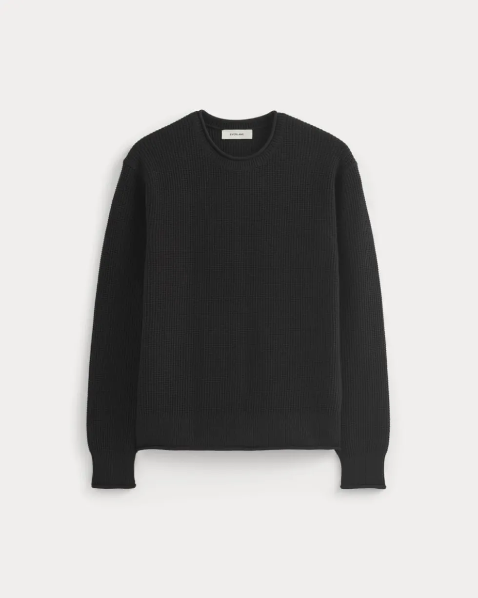 Waffle Rollneck Crew in Everyday Cotton