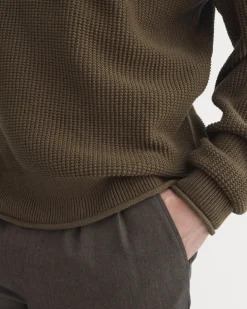 Waffle Rollneck Crew in Everyday Cotton