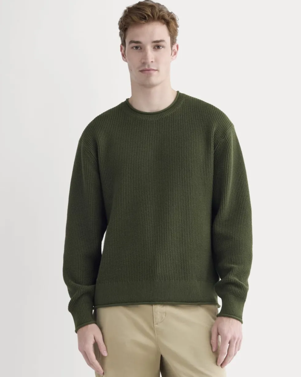 Waffle Rollneck Crew in Everyday Cotton