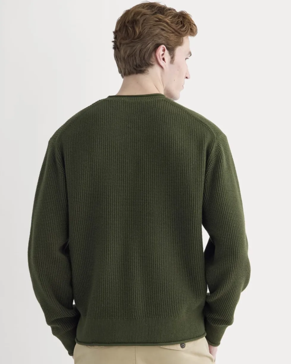 Waffle Rollneck Crew in Everyday Cotton