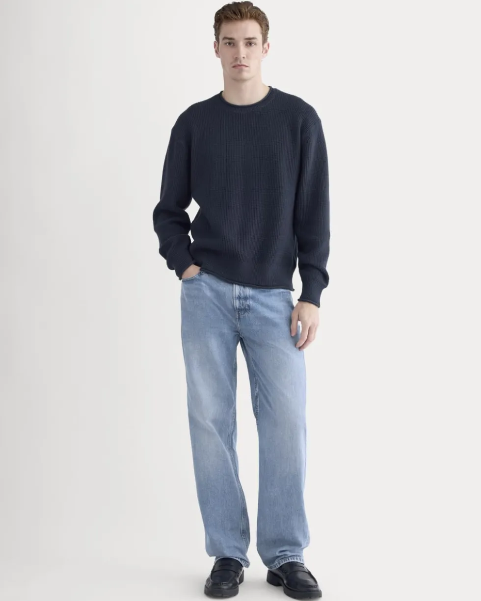 Waffle Rollneck Crew in Everyday Cotton