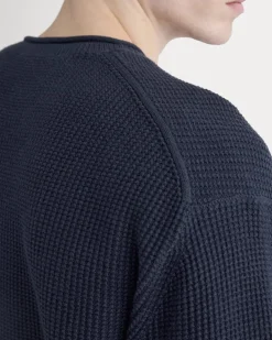 Waffle Rollneck Crew in Everyday Cotton