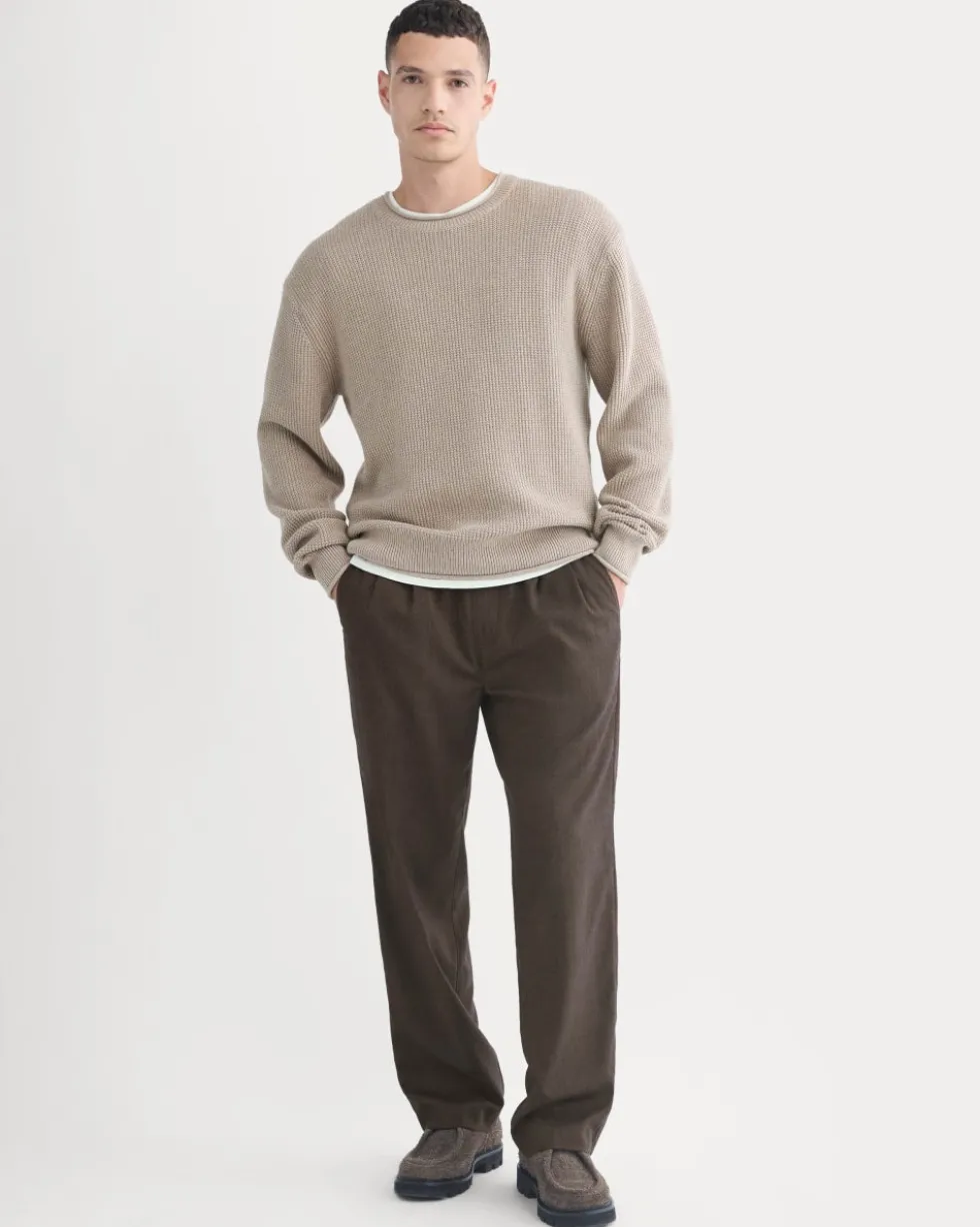 Waffle Rollneck Crew in Everyday Cotton