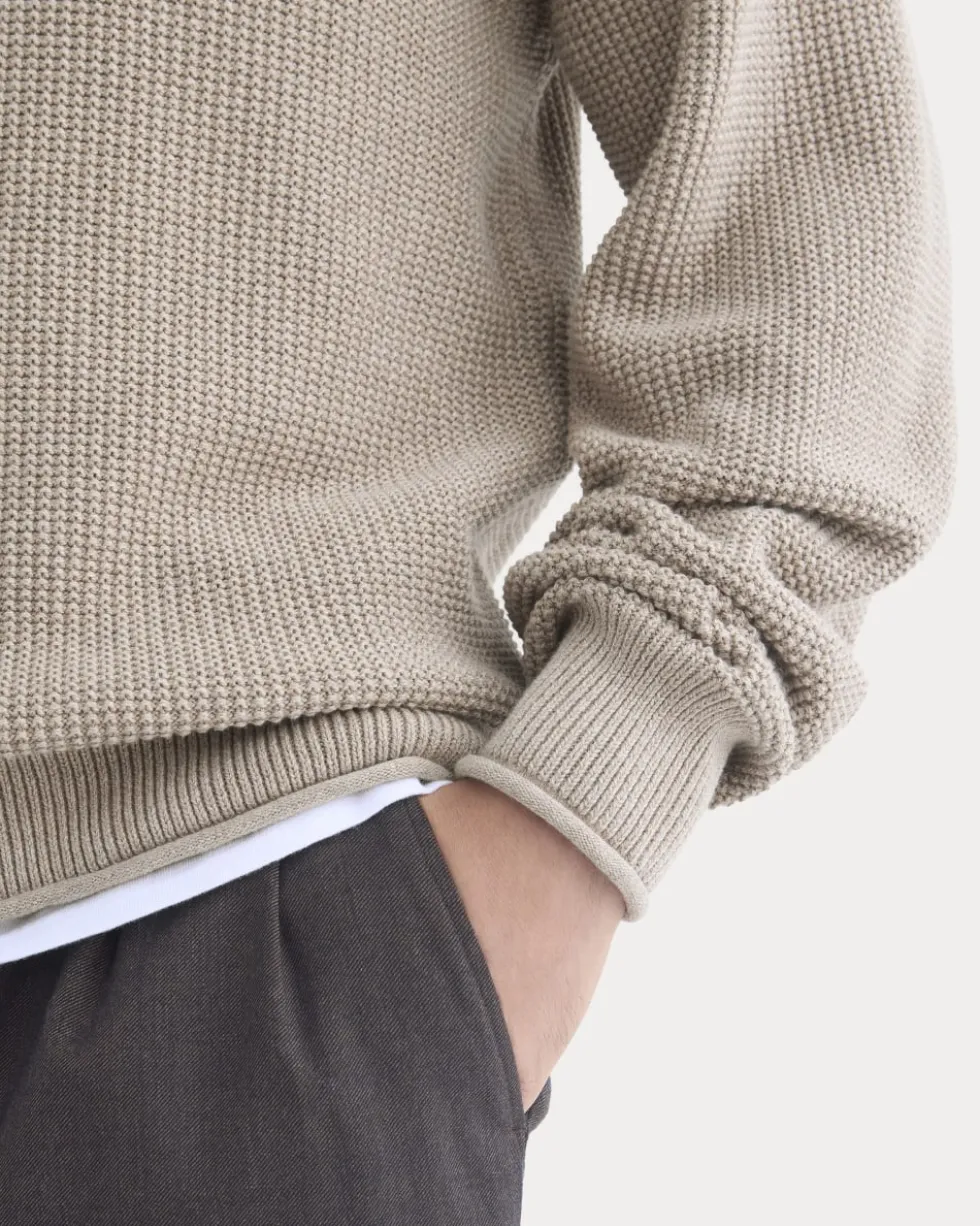 Waffle Rollneck Crew in Everyday Cotton