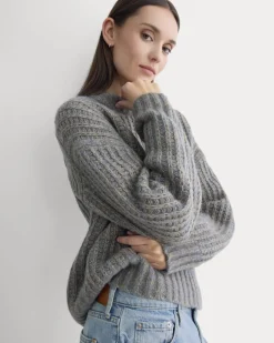 Waffle Sweater in Cloud