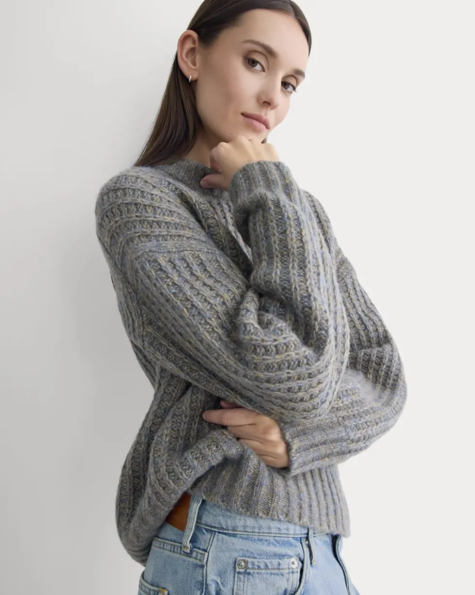 Waffle Sweater in Cloud