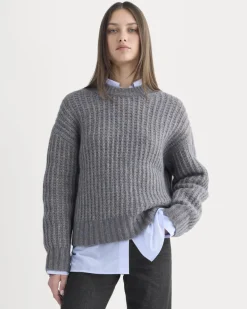 Waffle Sweater in Cloud