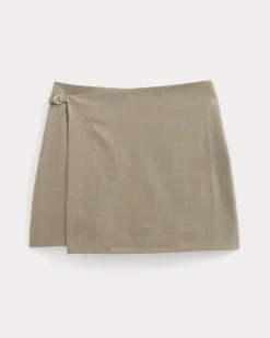 Wrap Mini Skort in Tailor Twill