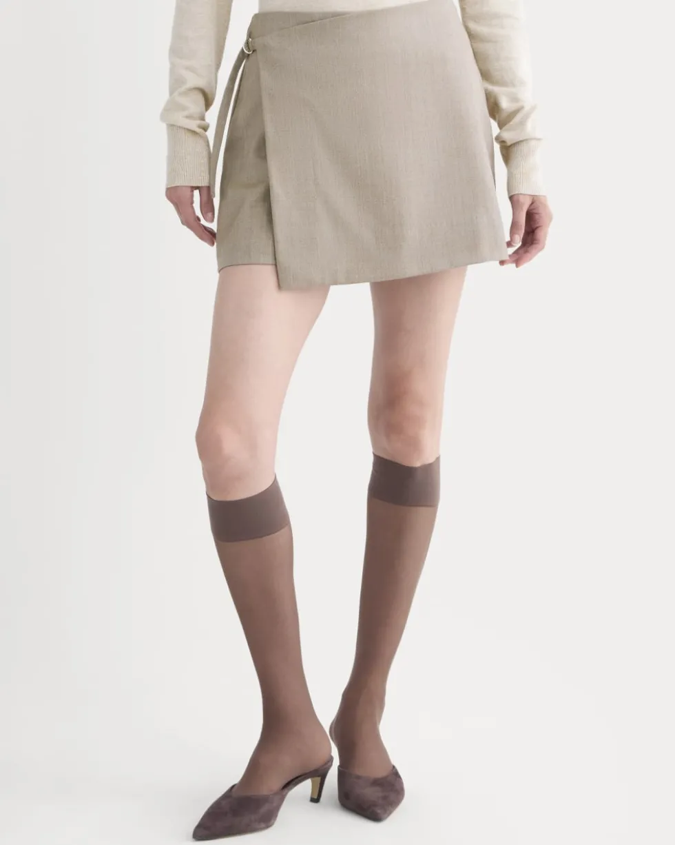 Wrap Mini Skort in Tailor Twill