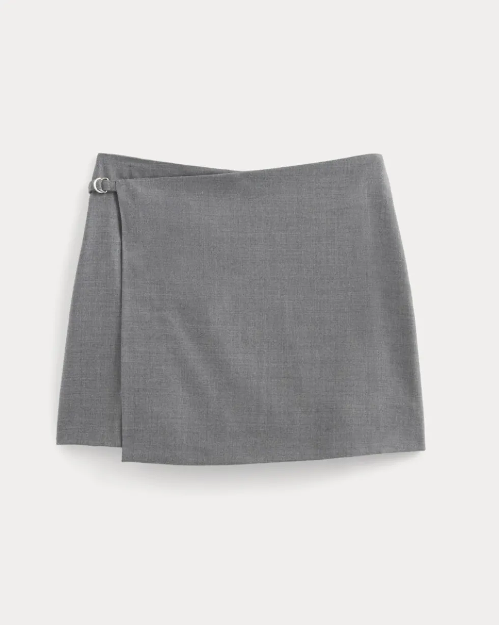 Wrap Mini Skort in Tailor Twill