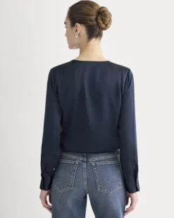Wrap Top in Silk Charmeuse