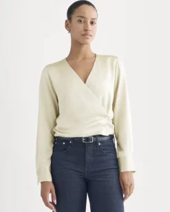 Wrap Top in Silk Charmeuse