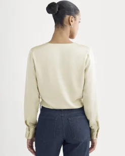 Wrap Top in Silk Charmeuse